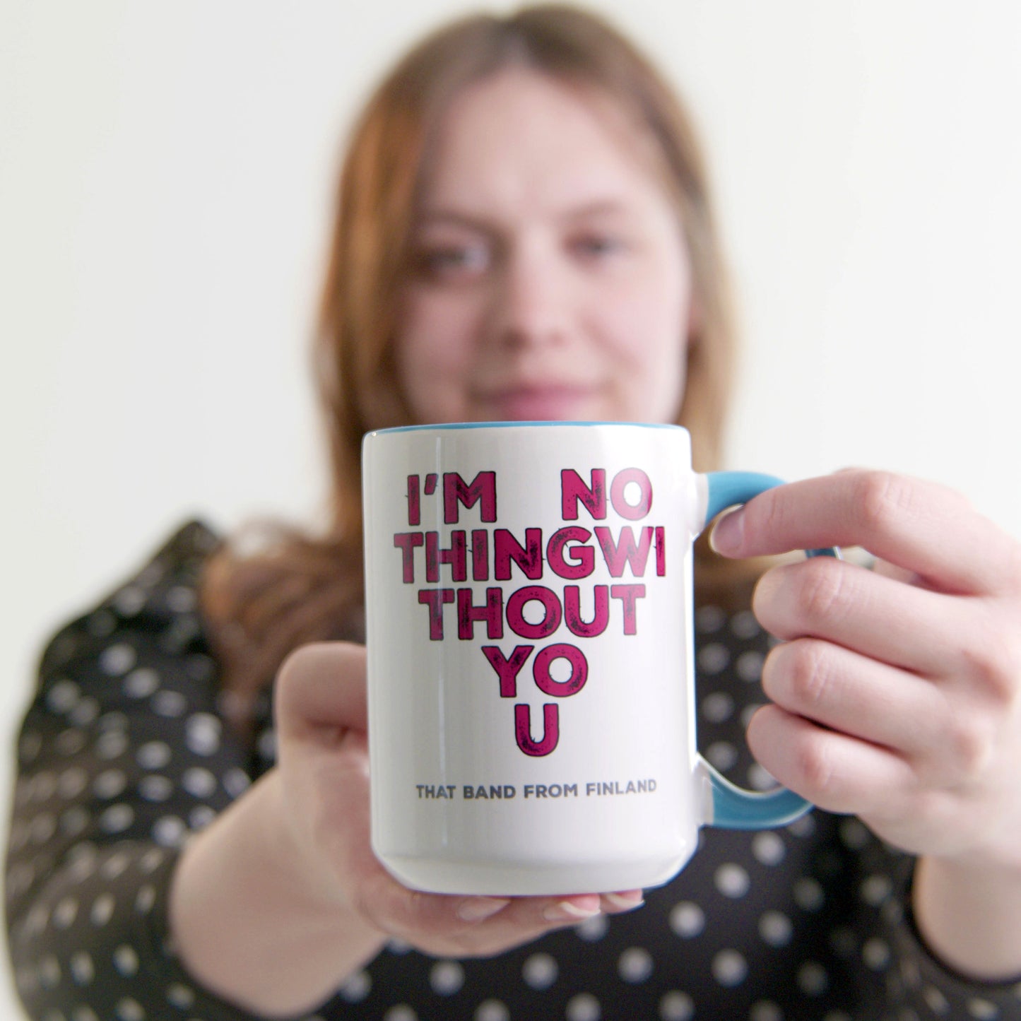 Mug with Color Inside / Nothing Without You heart logo