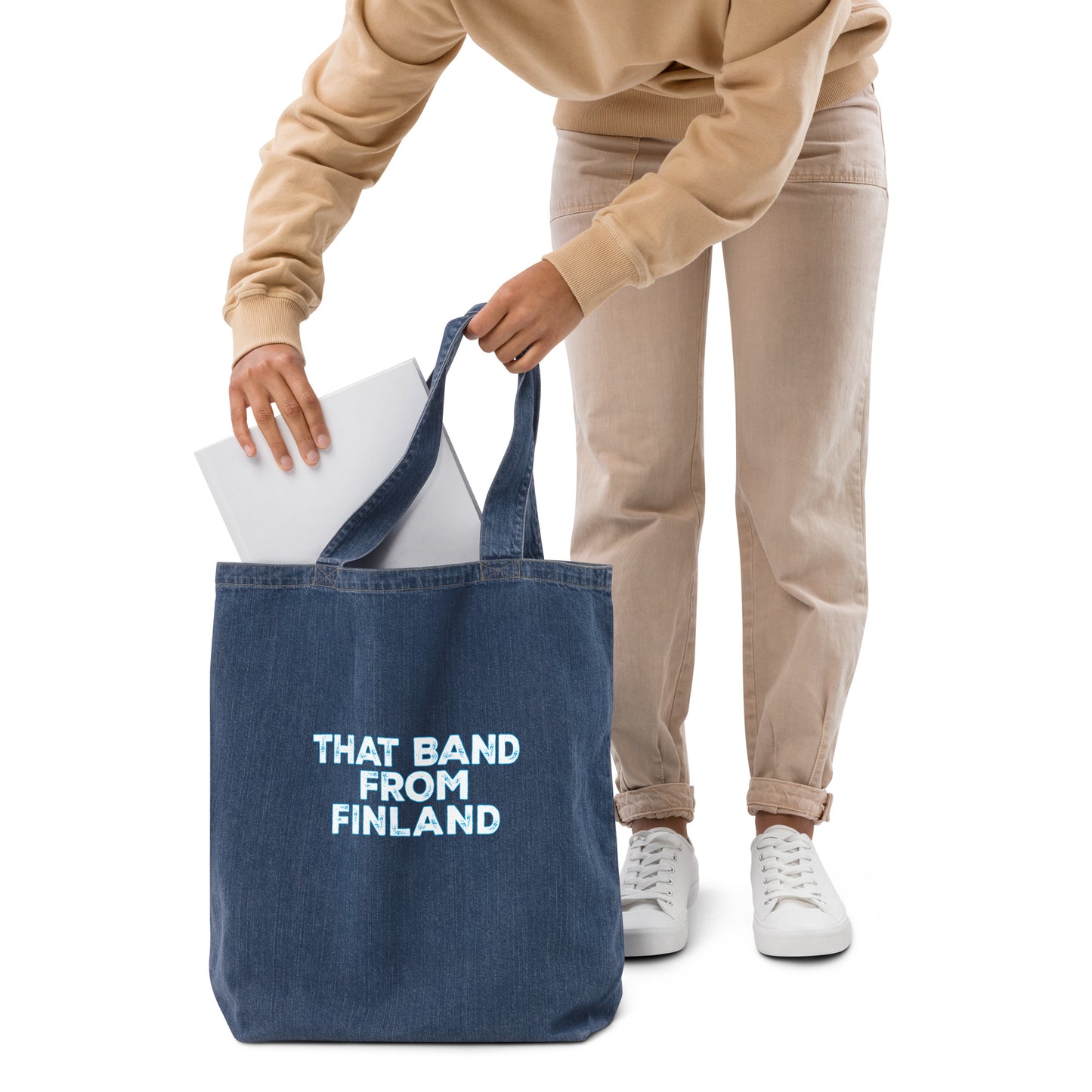 Organic denim tote bag / TBFF logo