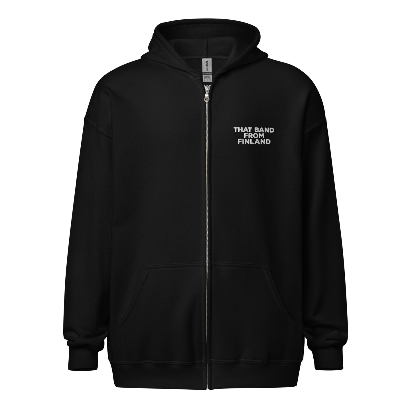 Unisex zip hoodie with embroidered logo