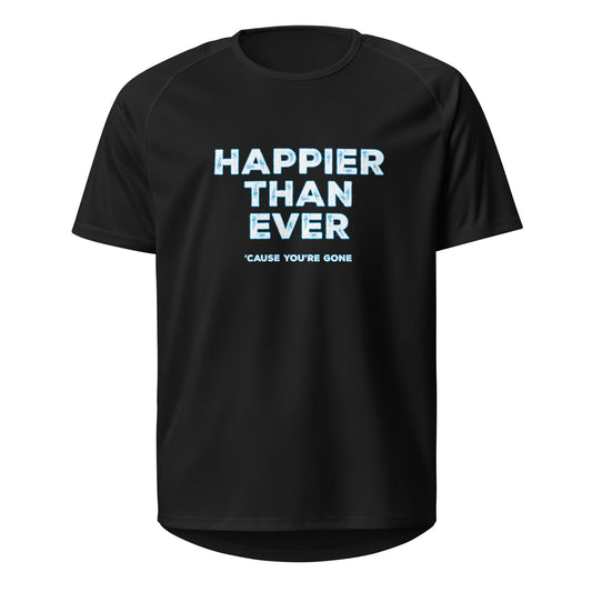 Unisex sports jersey / Happier Than Ever text on front, TBFF logo on back
