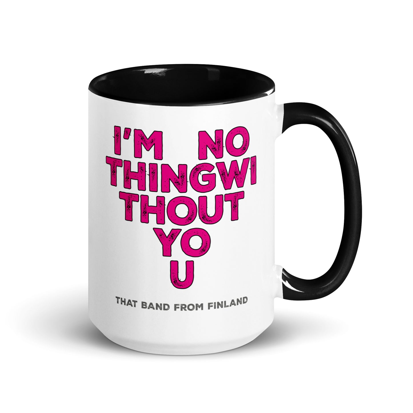 Mug with Color Inside / Nothing Without You heart logo
